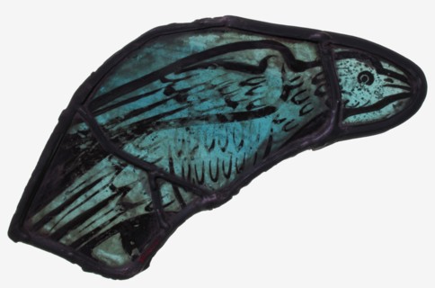 Glass Fragment, French (?), 13th-14th century.