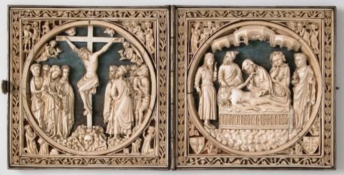 Diptych, French or South Netherlandish, 1400-1450.