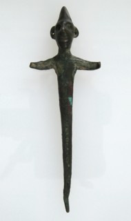 Pin with the Head and Torso of a Figure, Halstatt Period, 7th century B.C.