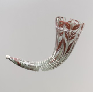 Glass Drinking Horn, Langobardic (?), 575-625.