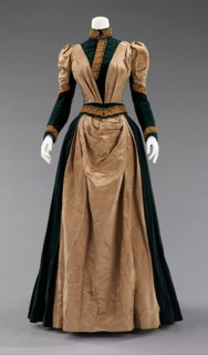 Afternoon dress, American, 1885.