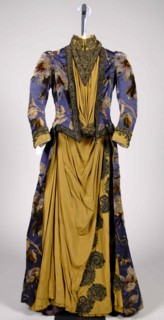 Afternoon dress, American, 1887-89.