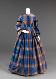 Afternoon dress, American, ca. 1855.