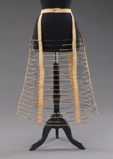 Cage crinoline, American, 1862-63.