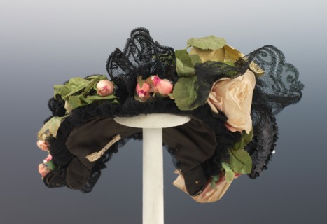 Evening bonnet, American, ca. 1895.