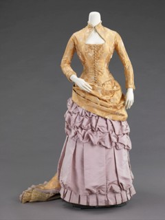 Evening dress, American, ca. 1880.