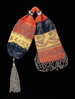 Miser's purse, American, 1840-60.