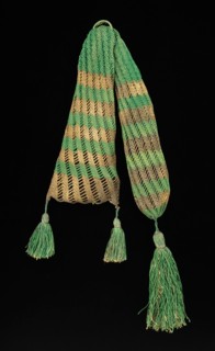 Miser's purse, American, first quarter 19th century.