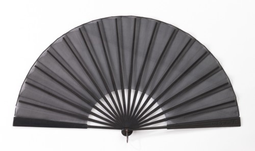 Mourning fan, American, 1887-89.