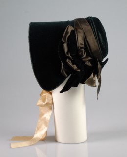 Poke bonnet, American, ca. 1848.