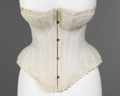 Wedding corset, American, ca. 1875.