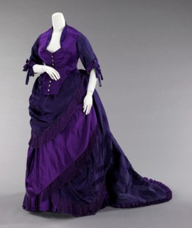 Afternoon dress, French, ca. 1872.