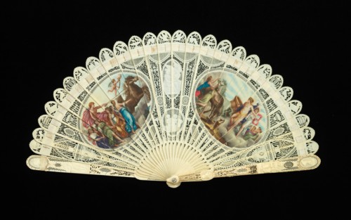 Brisé fan, French, 1800-1810.