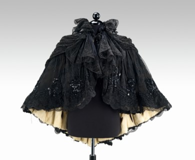 Evening cape, French, ca. 1895.