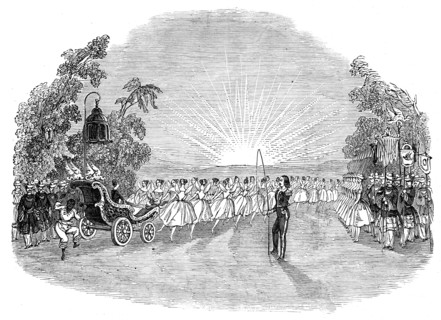 Scene from the Burlesque of "Aladdin; or the Wonderful Lamp", at the Lyceum, 1844. Creator: Unknown.