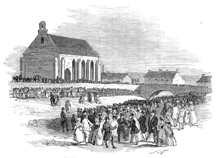 Haswell Colliery explosion - burial of the dead, 1844. Creator: Unknown.