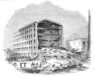 Ruins of the Lower-House Mill, near Oldham, 1844. Creator: Unknown.