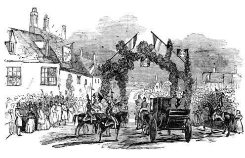 Triumphal arch at Great Weldon, 1844. Creator: Unknown.