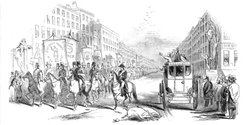 Great Whig Procession, at New York, 1844. Creator: J. Kobb.
