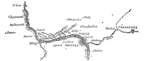 Map of the Rheingau, 1844. Creator: Unknown.