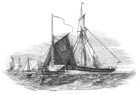 Barking fishing boats, 1844. Creator: Unknown.