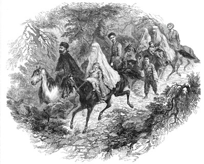 Annual migration of a Tartar family, 1844. Creator: Unknown.