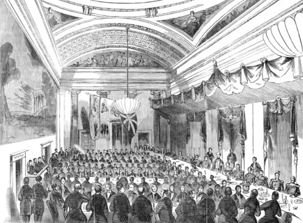 Grand Banquet to Sir H. Pottinger, at Manchester, 1844. Creator: Unknown.