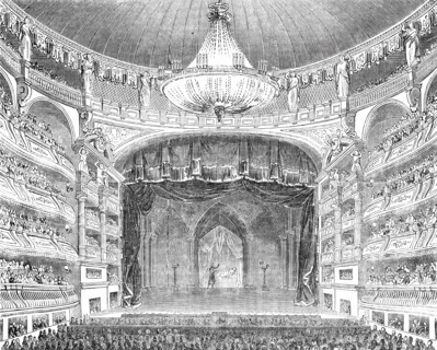 English theatricals at Paris - the Salle Ventador, 1844. Creator: Unknown.