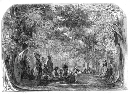 The Fete Champetre at Charlton House - the North American Indians encamped in the park - sketched by Creator: Unknown.