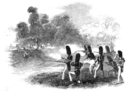 The Review - a skirmishing party, 1845. Creator: Unknown.