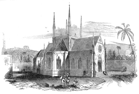 Designed Protestant church on Mount Zion, 1845. Creator: Unknown.