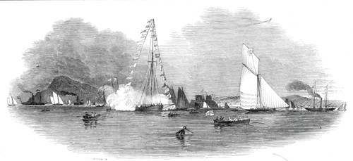 Weston-super-Mare Regatta, from the sea - drawn by Condy, 1845. Creator: Smyth.