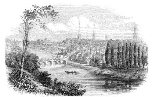 Shrewsbury, from the Severn, 1845. Creator: Smyth.