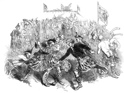 Shinnie, by the Club of True Highlanders, on Blackheath, 1845. Creator: Unknown.