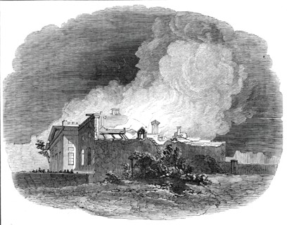 Burning of the Academy of Fine Arts, Philadelphia, 1845. Creator: Unknown.