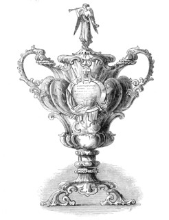 Silver vase presented to Sir R. Sale, 1845. Creator: Unknown.