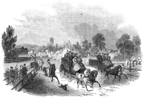 Ely, from the railway station, 1845. Creator: Ebenezer Landells.