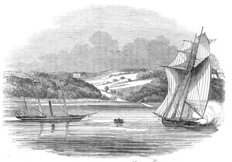 Arrival of the King of Holland, at Osbourne House, Isle of Wight, 1845. Creator: Unknown.
