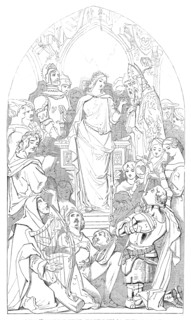 Cartoon (41) The Spirit of Chivalry - by Daniel Maclise, R.A., executed by commission, 1845. Creator: Unknown.