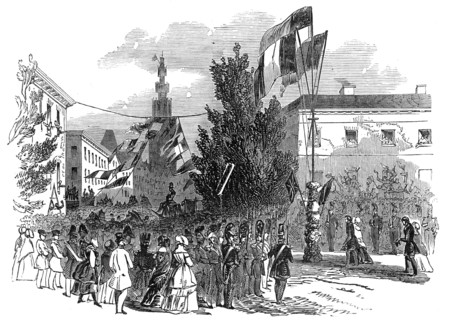 Reception of Her Majesty at Antwerp, 1845. Creator: Unknown.