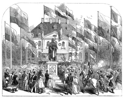 The Inauguration of the Statue of Beethoven, at Bonn, 1845. Creator: Unknown.