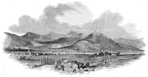 The Seven Mountains and Drachenfels, from Godenberg, 1845. Creator: Ebenezer Landells.