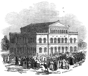 The Theatre, Coburg, 1845. Creator: Ebenezer Landells.