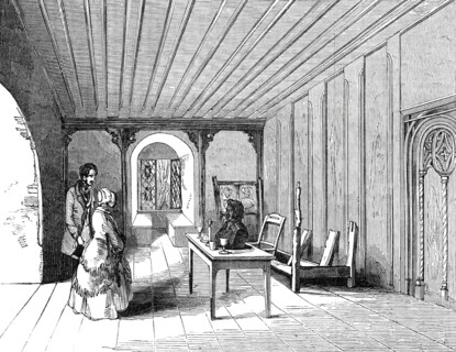 Luther's Bed-room, in the Citadel of Coburg, 1845. Creator: Unknown.