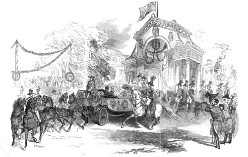 Her Majesty entering Gotha, 1845. Creator: Ebenezer Landells.