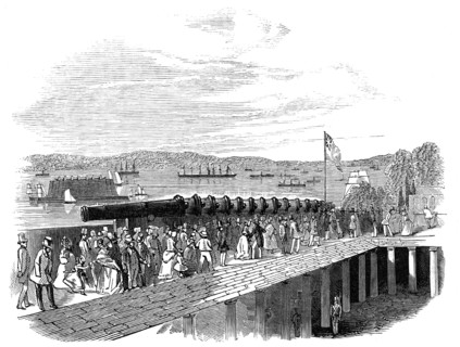 Arrival of "The Great Britain" Steam-Ship at New York, 1845. Creator: Unknown.