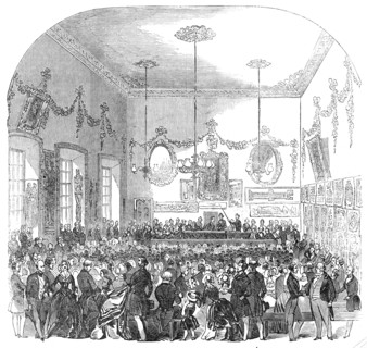 Meeting of the British Archaeological Institute, St. John's Winchester, 1845. Creator: Unknown.