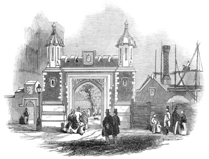 Entrance gateway, Lincoln's Inn Fields, 1845. Creator: Unknown.