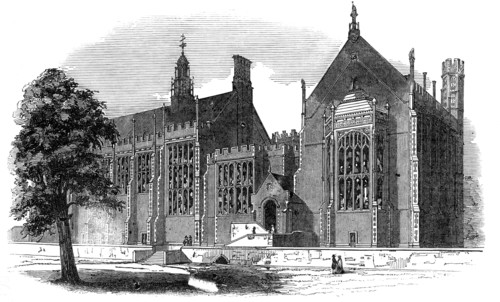 Eastern or garden front, Lincoln's Inn New Buildings, 1845. Creator: Unknown.