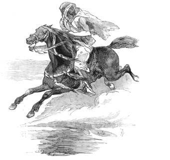 Mounted Arab courier, 1845. Creator: Unknown.